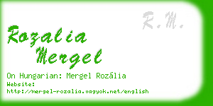 rozalia mergel business card